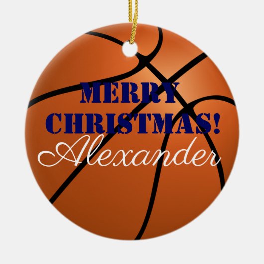 HAMbyWG – バスケットボール セラミックオーナメント (正面)