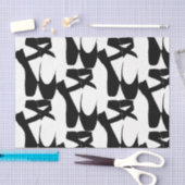 HAMbyWG – バレリーナスリッパinブラック 薄葉紙 (クラフト)