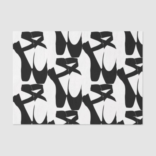 HAMbyWG – バレリーナスリッパinブラック 薄葉紙 (正面)