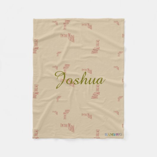 HAMbyWG -フリースブランケット – 私は男だ フリースブランケット (正面)