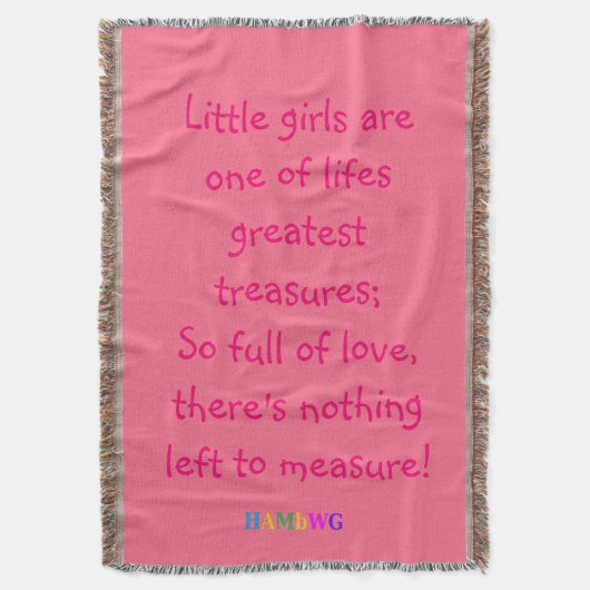 HAMbyWG -ブランケット-小さな女の子... スローブランケット (正面縦)