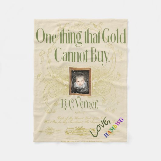 HAMbyWG -ベビーブランケット-金ゴールドが1つ買不可 フリースブランケット (正面)