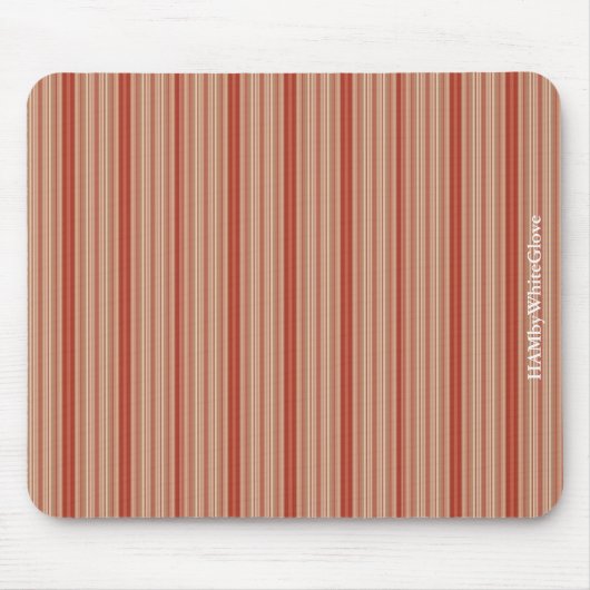 HAMbyWG – マウスパッド – オレンジ – 赤ストライプ色 (正面)