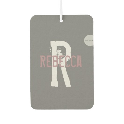 HAMbyWG – モノグラム付きハート カーエアーフレッシュナー (正面)