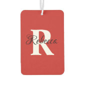 HAMbyWG – モノグラム付きハート カーエアーフレッシュナー (裏面)