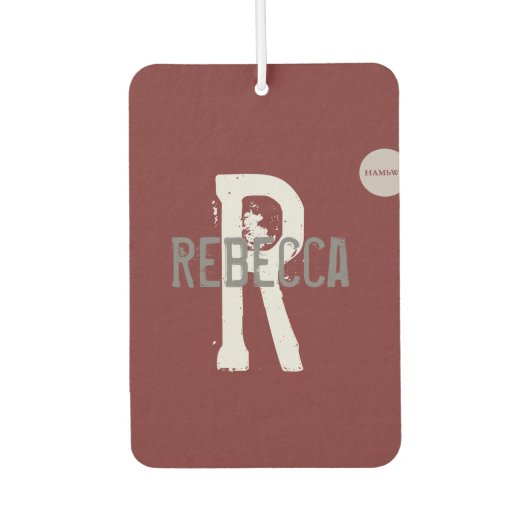 HAMbyWG – モノグラム付きハート カーエアーフレッシュナー (正面)