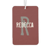 HAMbyWG – モノグラム付きハート カーエアーフレッシュナー (裏面)