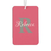 HAMbyWG – モノグラム付きハート カーエアーフレッシュナー (裏面)