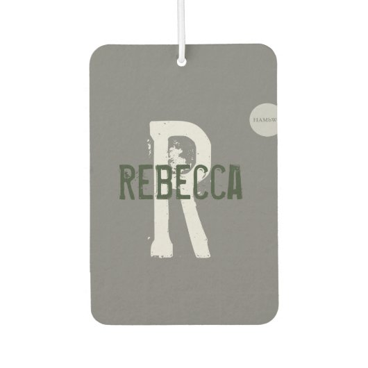 HAMbyWG – モノグラム付きハート カーエアーフレッシュナー (正面)