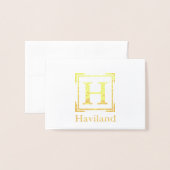HAMbyWG モノグラム 箔カード (封筒付き正面)