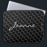 HAMbyWG – 任意の色の円パターン ラップトップスリーブ<br><div class="desc">HAMbyWhiteGlove - Circle Pattern with any color背景お名前の有無を問わず、パーソナライズされたオプションを選択するカスタマイズか、HAMbWGのサポートを受けるために203-302-0337にお電話ください。黒い背景で表示。</div>