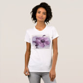 HAMbyWG – 女性のプラムハワイ島ハイビスカス Tシャツ (正面フル)