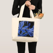 HAMbyWG – 小さな青い花 ラージトートバッグ (正面(商品))