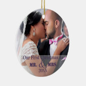 HAMbyWG – 私たちの初めてのクリスマスはミスター&ミセスとして。 セラミックオーナメント (右)
