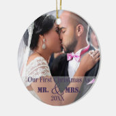 HAMbyWG – 私たちの初めてのクリスマスはミスター&ミセスとして。 セラミックオーナメント (左)