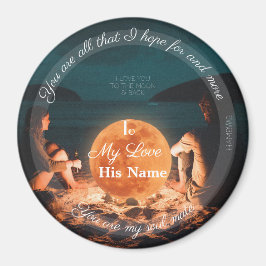 HAMbyWG – 私は月と背中にあなたを愛している マグネット