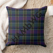 HAMbyWG -装飾用クッション – パープルグリーンプレイド クッション (ブランケット)