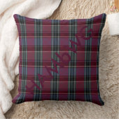 HAMbyWG -装飾用クッション- Burgundy Charcoa Plaid クッション (ブランケット)