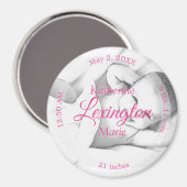 HAMbyWG - 赤ちゃんの誕生発表マグネット マグネット (正面/裏面)