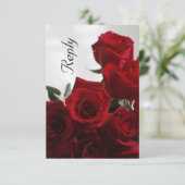 HAMbyWG- 返信/封筒 "愛の赤いバラ" 招待状 (スタンド正面)