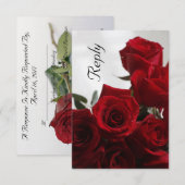 HAMbyWG- 返信/封筒 "愛の赤いバラ" 招待状 (正面/裏面)