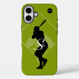 HAMbyWG – 野球選手グラフィック&あなたの名前 iPhone 16 Plusケース