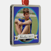 HAMbyWG – 青オンブルー縁どフォトオーナメント メタルオーナメント (右)