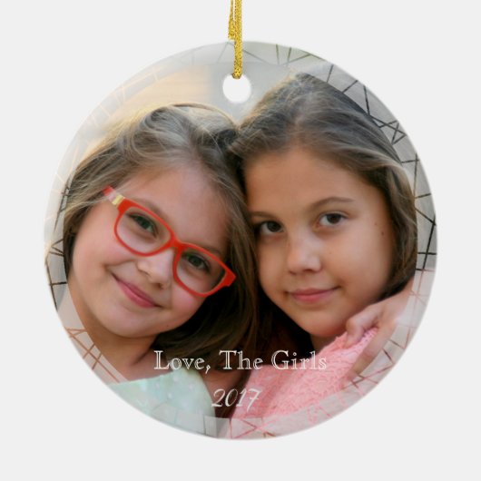 HAMbyWG - 1970年代の紫、オレンジ、アクアマクラメ セラミックオーナメント (裏面)