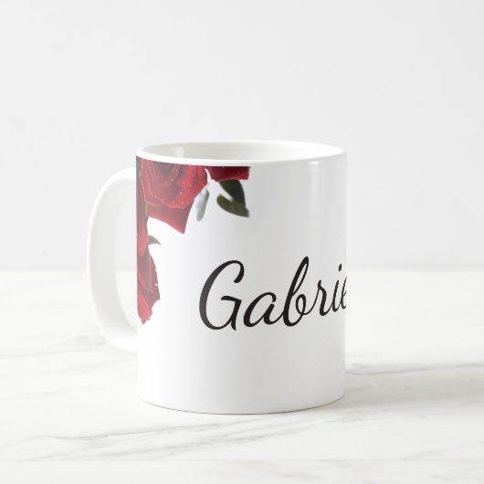 HAMbyWG - Coffee Mug - Personalizable w Red Roses コーヒーマグカップ (正面左)