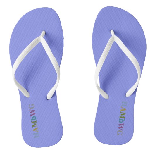 HAMbyWG - Flip-Flops - Periwinkle w 数々の Logo ビーチサンダル (ソール)