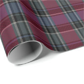 HAMbyWG - Linen Gift Wrap - Maroon/Steel Plaid ラッピングペーパー (ロールコーナー)