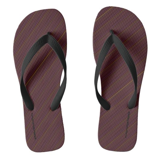 HAMbyWG - Mens Flip-Flops Burgundy Mix ビーチサンダル (フットベッド)