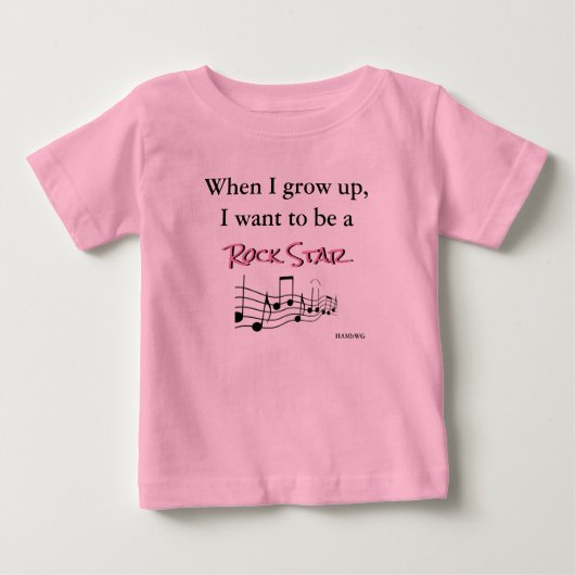 HAMbyWG - Romper, Tシャツ, Snap T - Rock Star ベビーTシャツ (正面)