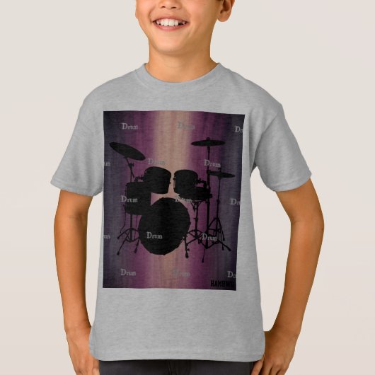 HAMbyWG - Tシャツ – アメジスト – ドラム (正面)