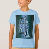 HAMbyWG - Tシャツ – 紫 – トランペット (正面)
