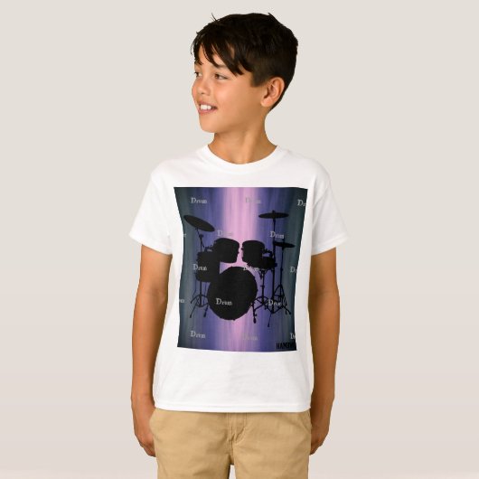 HAMbyWG - Tシャツ – 青 – ドラム (正面フル)