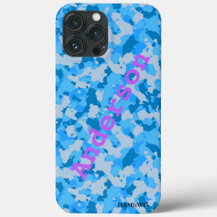 HAMbyWG Xtreme Phone Case – ブルーカモフラージュ iPhone 13 Pro Maxケース