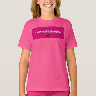 HAMbyWhiteGloveロゴ/ハート- 13色 – 少女 Tシャツ