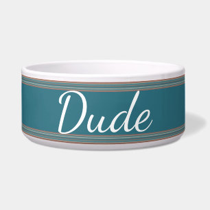 HAMbyWhiteGlove – ドッグフードボウル – ティール（緑がかった色）グリーン ボウル