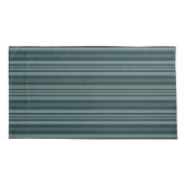 HAMbyWhiteGlove – 枕ケース-ティール(緑がかった色)ストライプ 枕カバー (裏面-左)