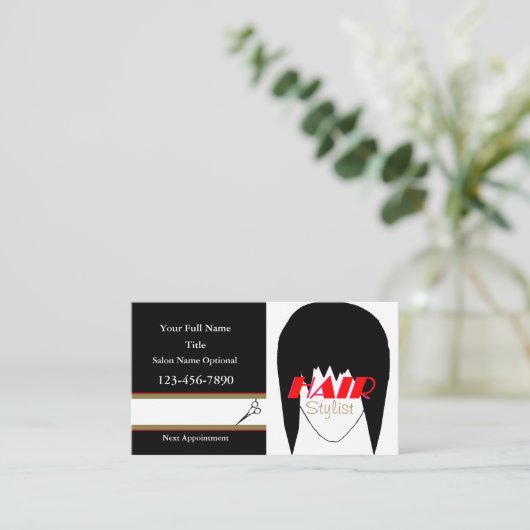 HAMbyWhiteGlove -美容師 名刺 (スタンド正面)