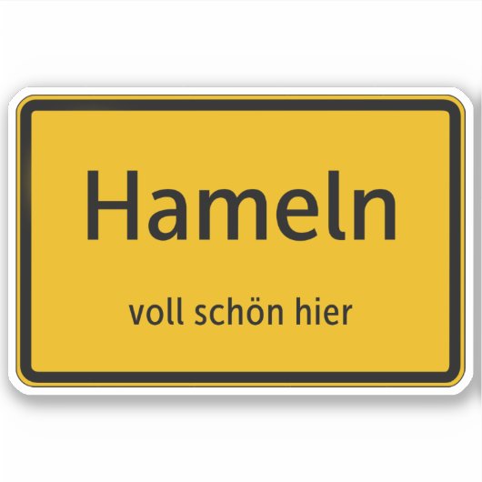 Hameln Aufkleber Sticker Autoaufkleber シール (正面)
