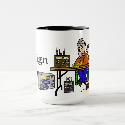 Hamfestの販売人のアマチュア無線のマグはそれをカスタマイズ! マグカップ (中央)