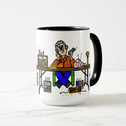 Hamfestの販売人のアマチュア無線のマグはそれをカスタマイズ! マグカップ (正面右)