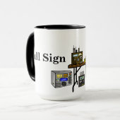 Hamfestの販売人のアマチュア無線のマグはそれをカスタマイズ! マグカップ (正面左)