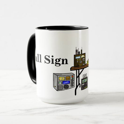 Hamfestの販売人のアマチュア無線のマグはそれをカスタマイズ! マグカップ (正面左)