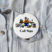 Hamfestの販売人のアマチュア無線ボタンはそれをカスタマイズ! 缶バッジ (インサイチュ)