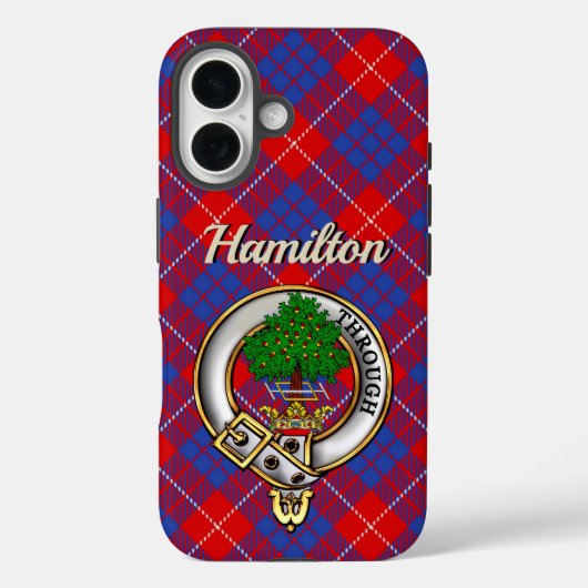 Hamilton氏族の紋章とタータン柄のiPhone/iPadケース Case-Mate iPhoneケース (裏面)