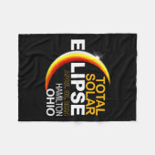 Hamilton 2024 太陽の Eclipse 2024 040824 Eclipse フリースブランケット (正面(横))