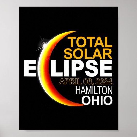 Hamilton 2024 太陽の Eclipse 2024 040824 Eclipse ポスター (正面)